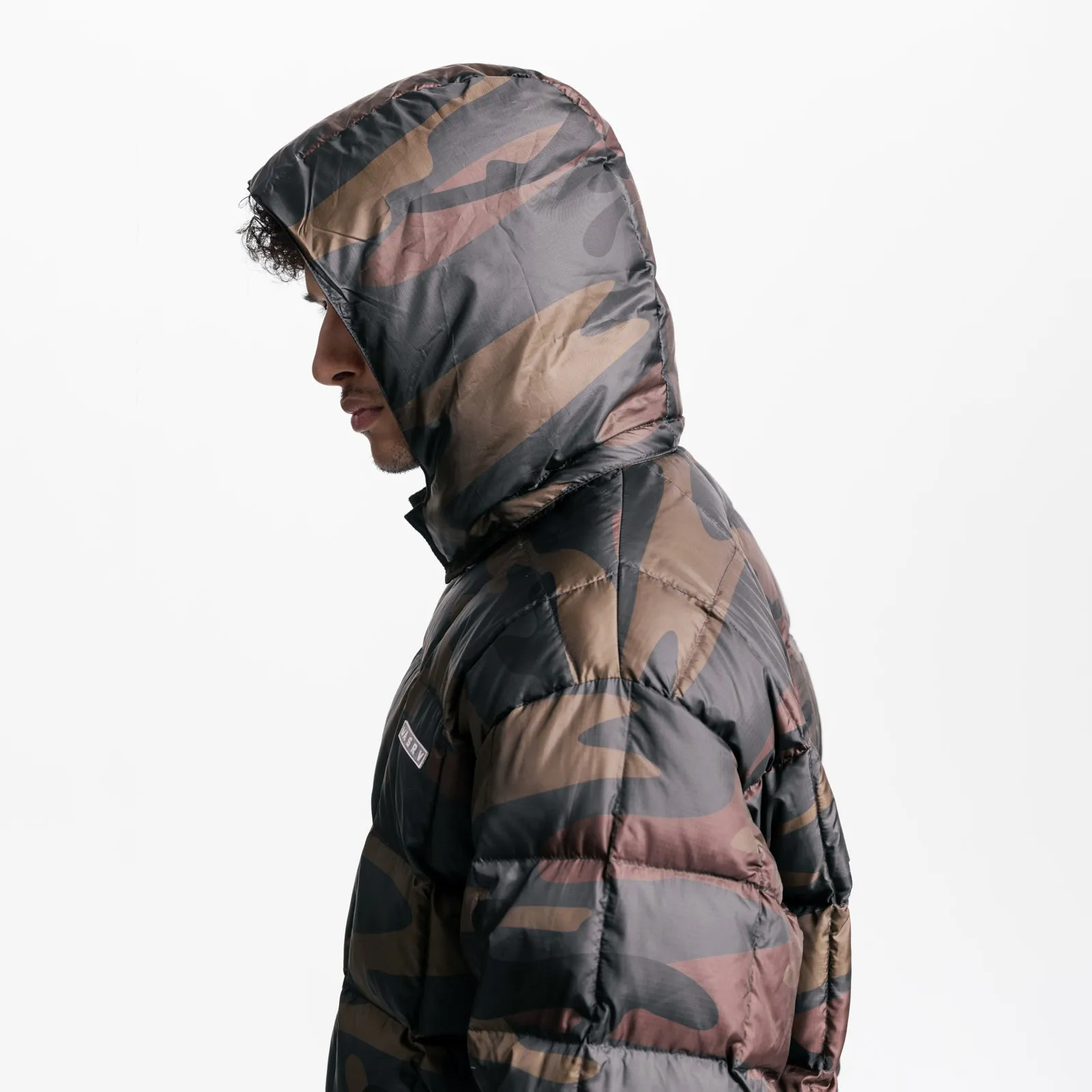 0551. Weather-Ready Down Puffer Jacket - Rust Camo