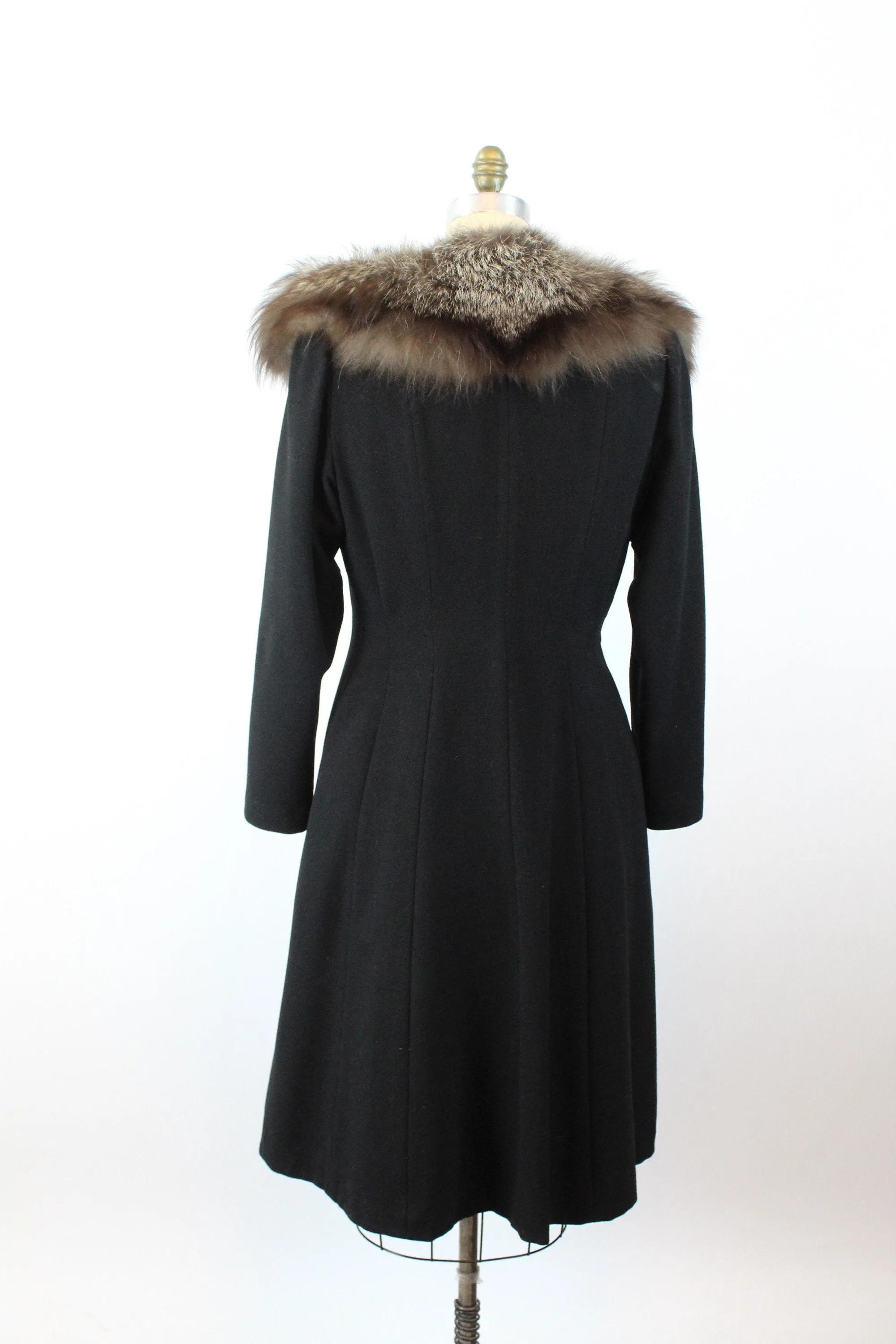 1940s FUR collar coat medium large | new winter