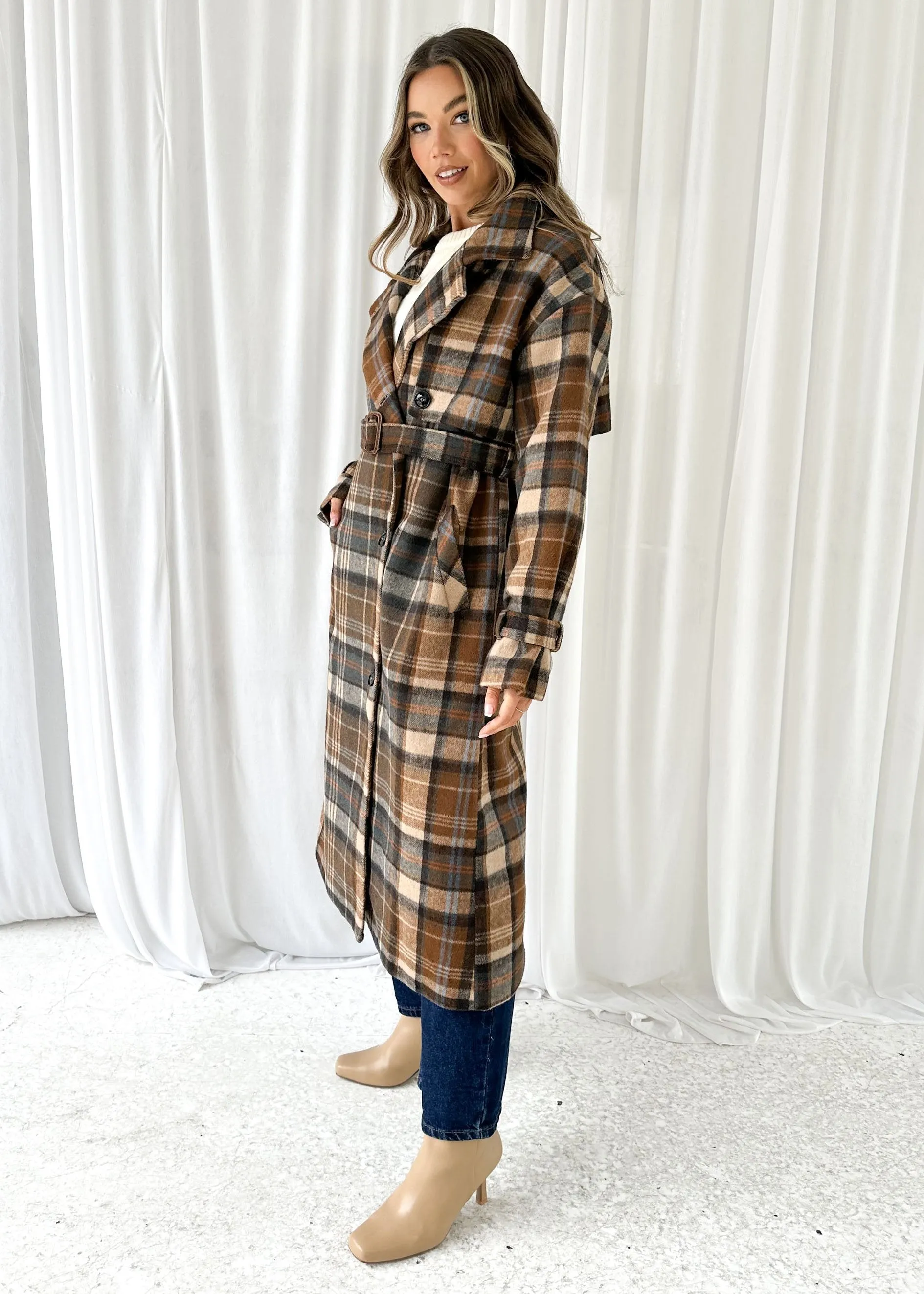 Ablo Coat - Brown Check