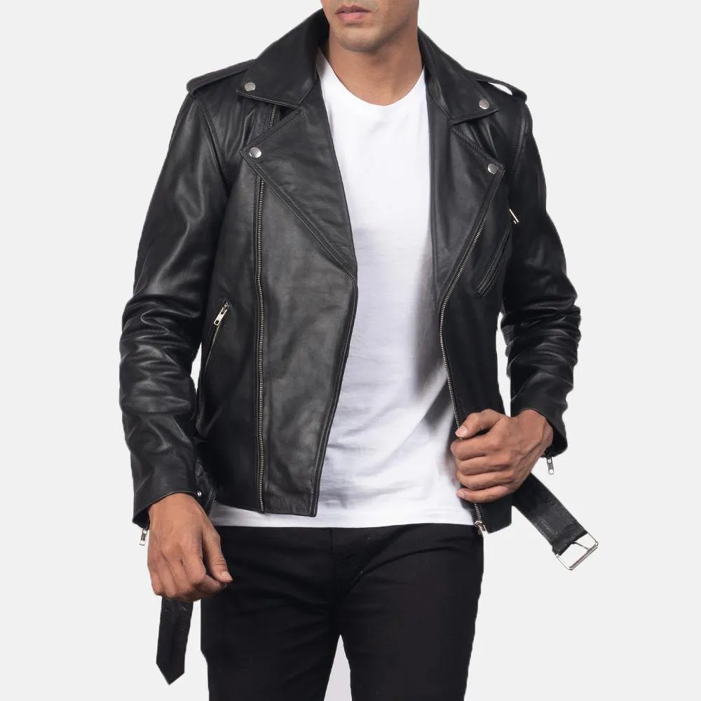 Black Leather Biker Jacket