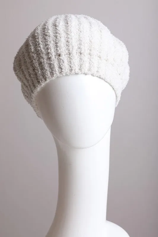 Boucle Rib Knit Beret