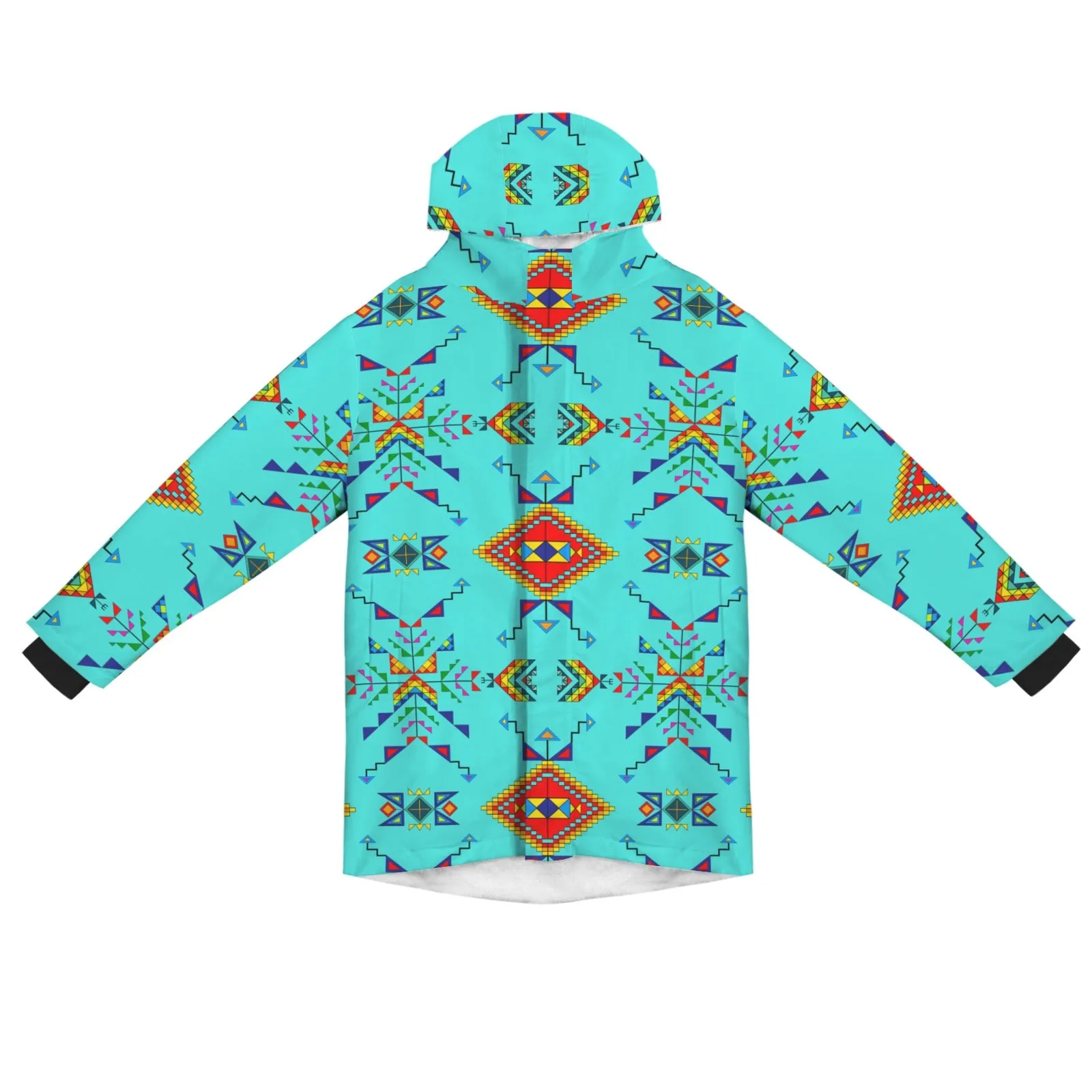 Buffalo Jump Turquoise Unisex Sherpa Lined Hooded Coat