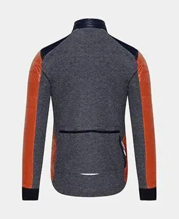 CAFE DU CYCLISTE Albertine Thermal Jacket - Orange/Navy