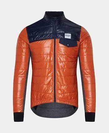 CAFE DU CYCLISTE Albertine Thermal Jacket - Orange/Navy