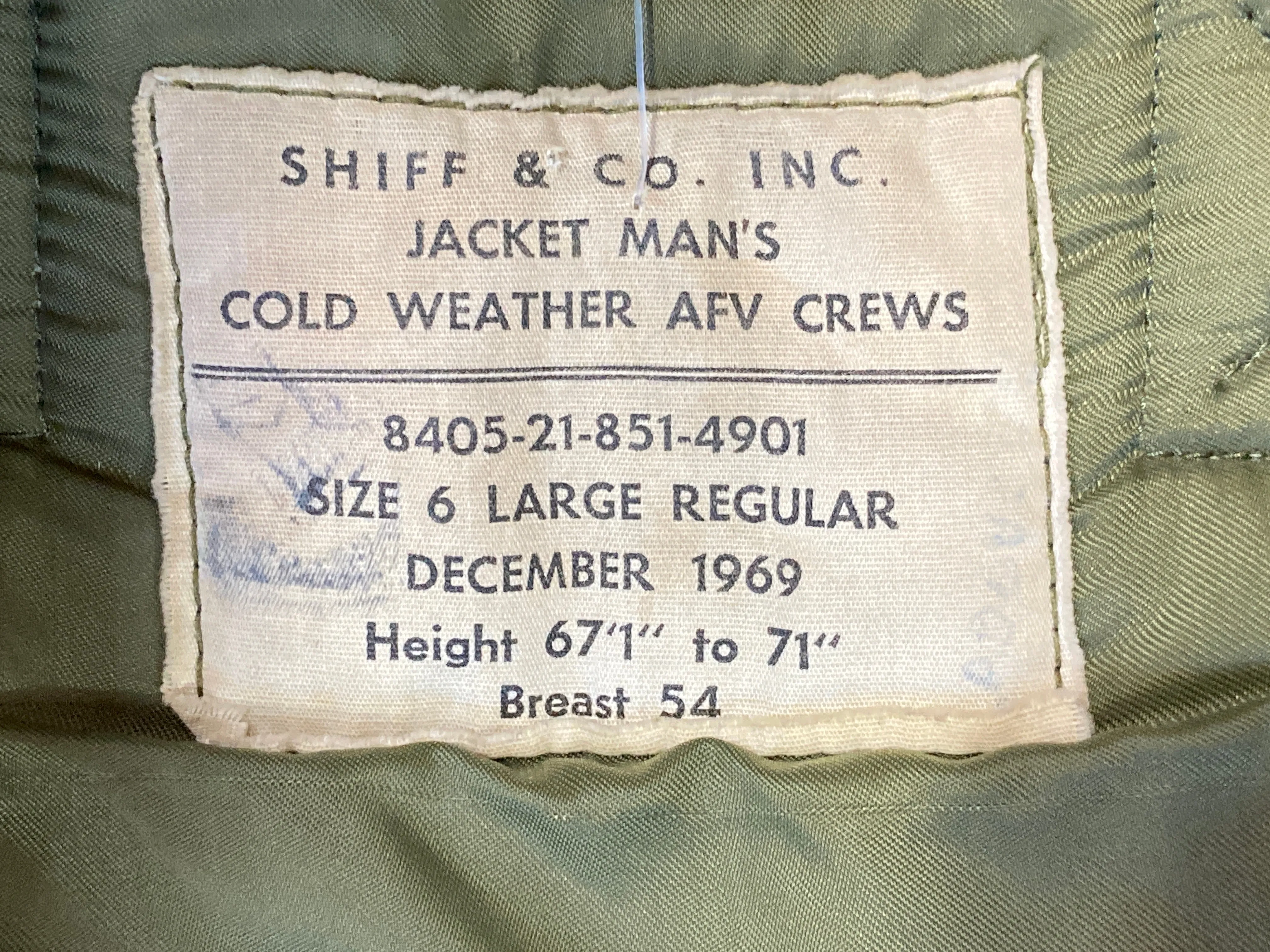 Canadian 1960's Combat Vehicle Crew Cold Weather Jacket