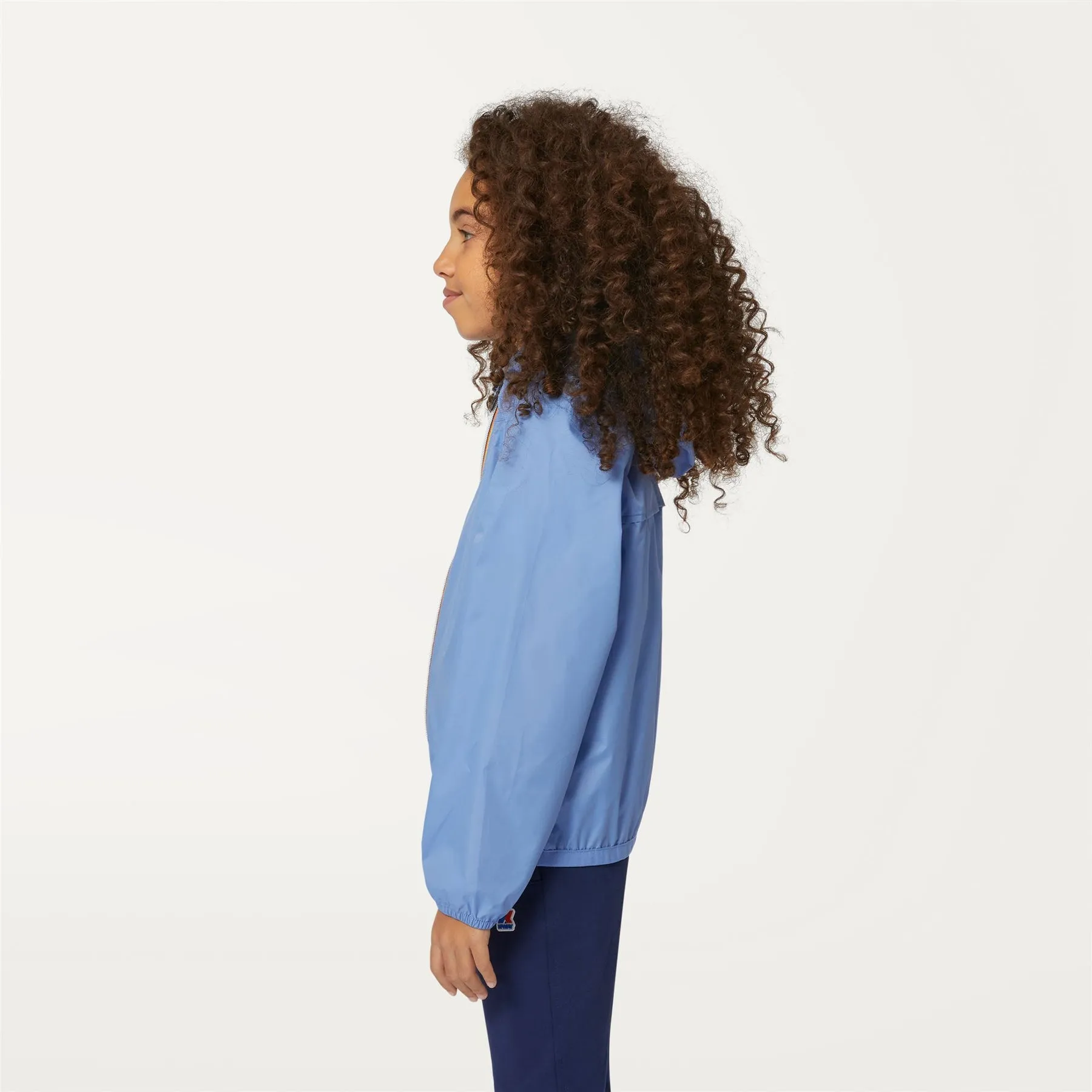 Claude - Kids Packable Full Zip Rain Jacket in AZURE DK