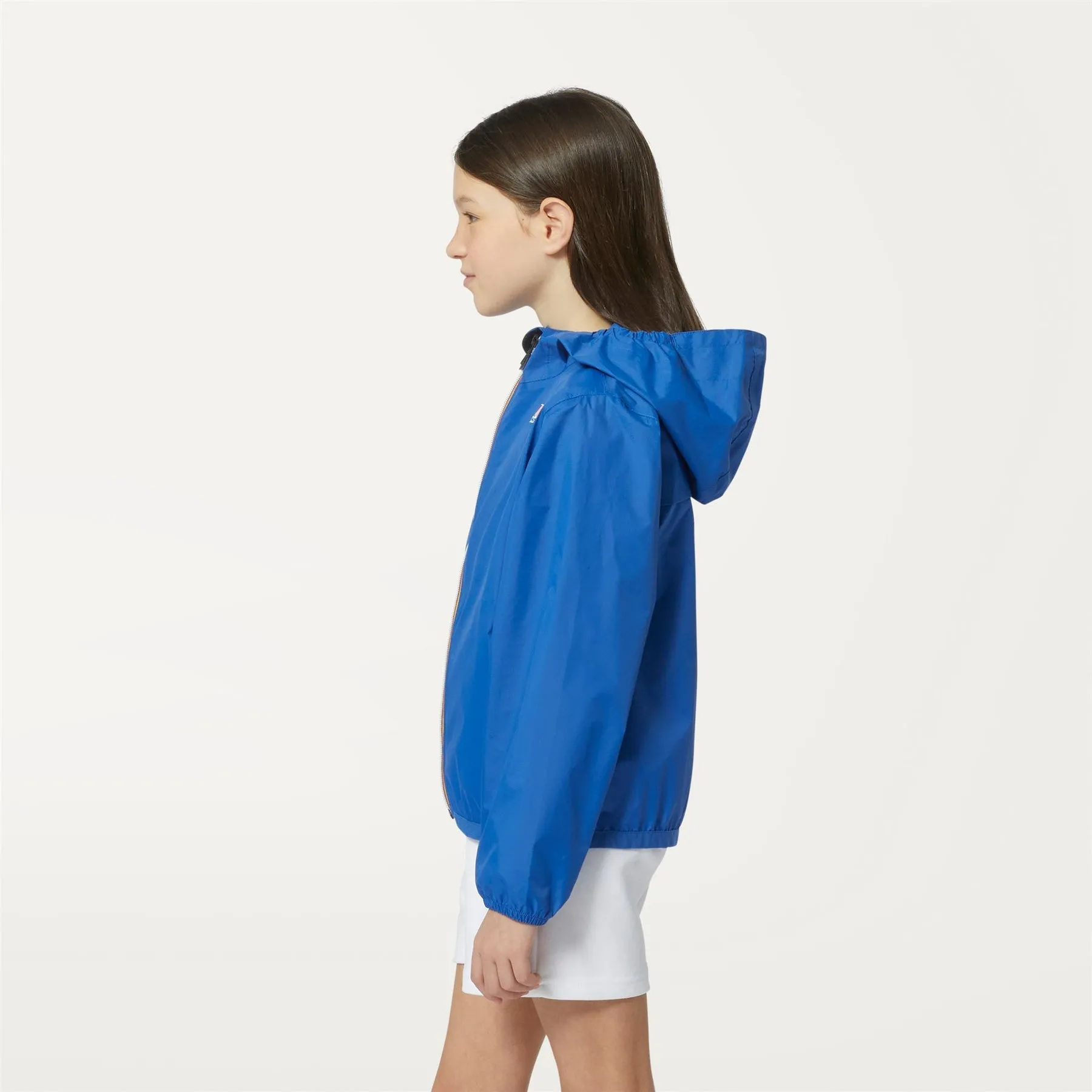 Claude - Kids Packable Full Zip Rain Jacket in Blue Royal Marine