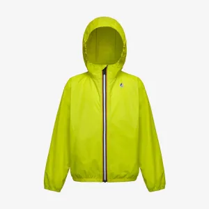 Claude - Kids Packable Full Zip Rain Jacket in Green Lime