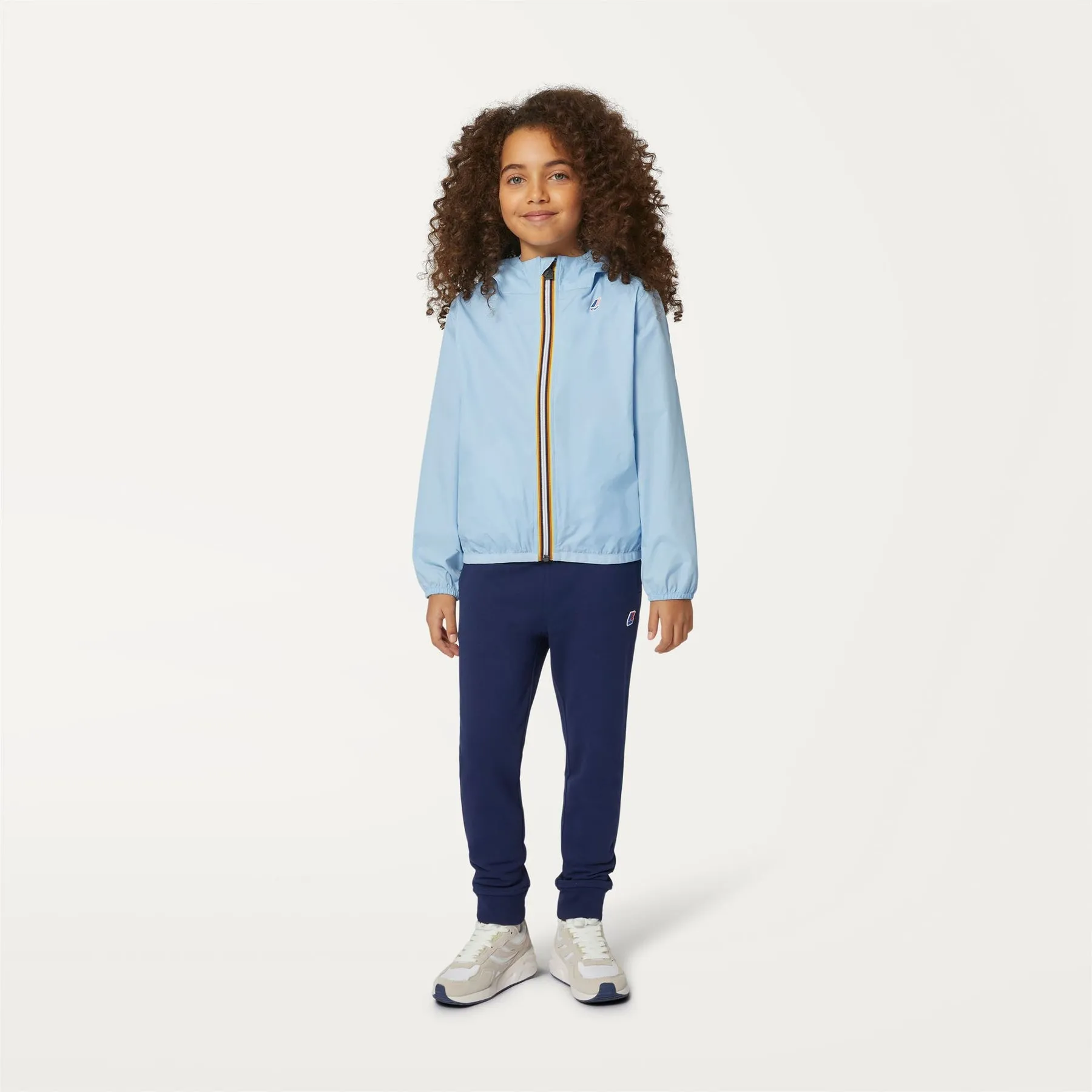 Claude - Kids Packable Full Zip Waterproof Rain Jacket in Azure Light Marine