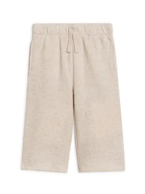 Clove Waffle Knit Straight Leg Pants - Heather Oat