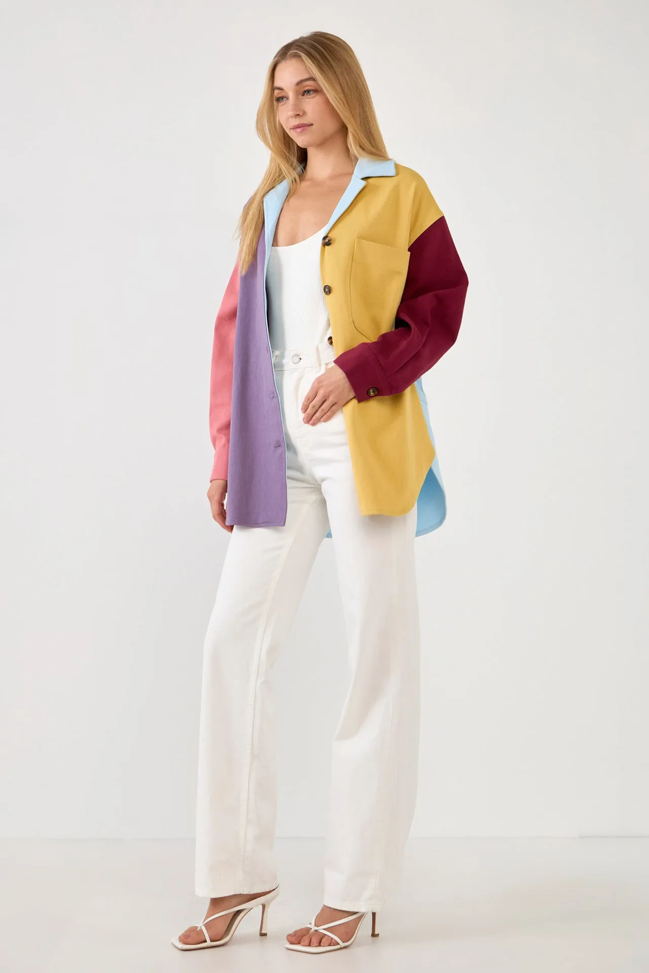 Color Block Shirts Jacket