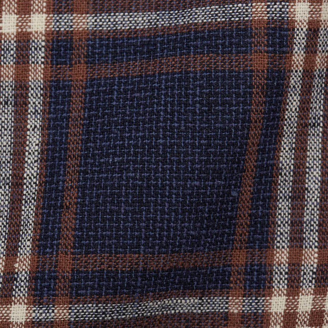 DAVID BROWN Blue Plaid Cotton-Linen Sport Coat Jacket NEW Slim fit