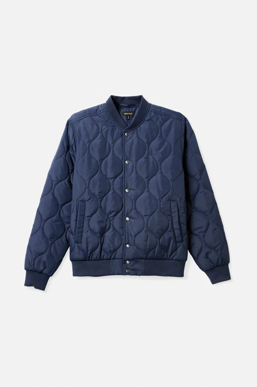 Dillinger Quilted Bomber Jacket - Moonlit Ocean