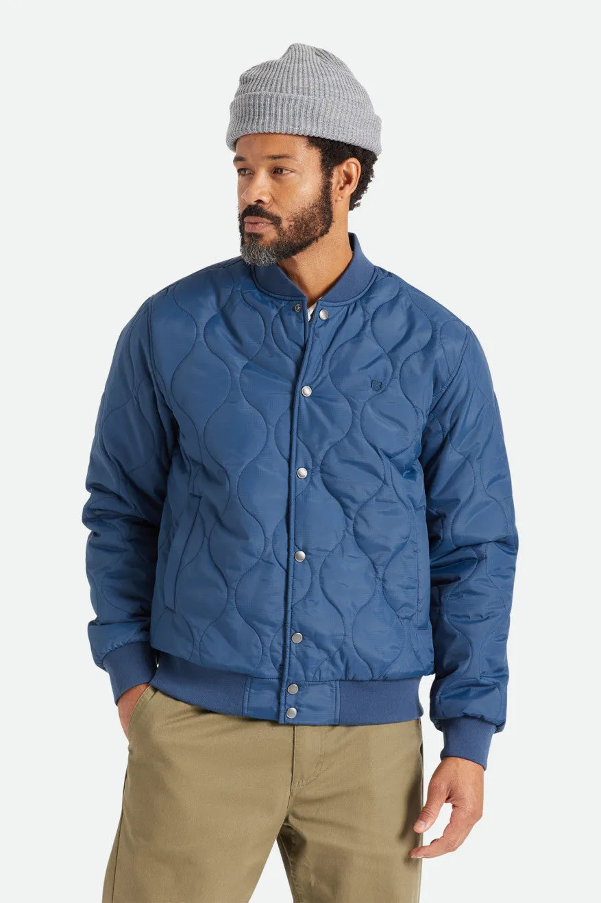 Dillinger Quilted Bomber Jacket - Moonlit Ocean