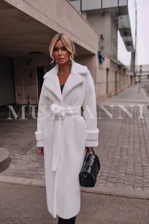 ELENE White Faux Fur Coat