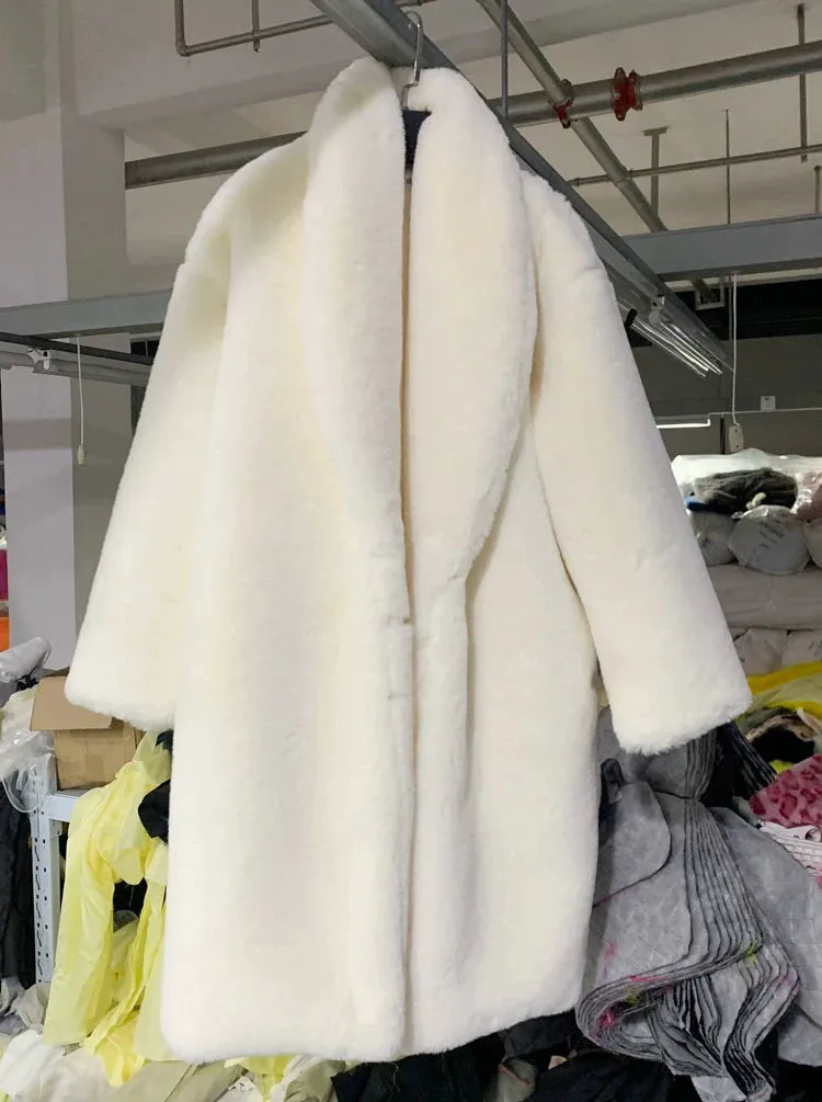 Fashionkova Navie Super Thick Fur Coat