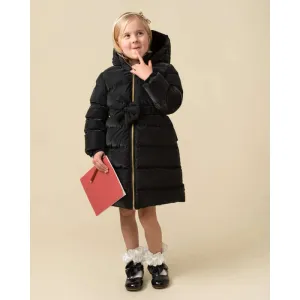 Girls Navy Padded Puffer Coat