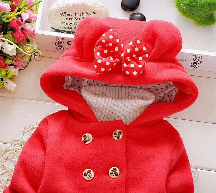 Girls warm coat winter jacket clothes for Newborn girl baby