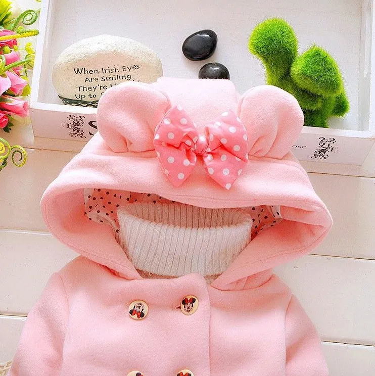 Girls warm coat winter jacket clothes for Newborn girl baby