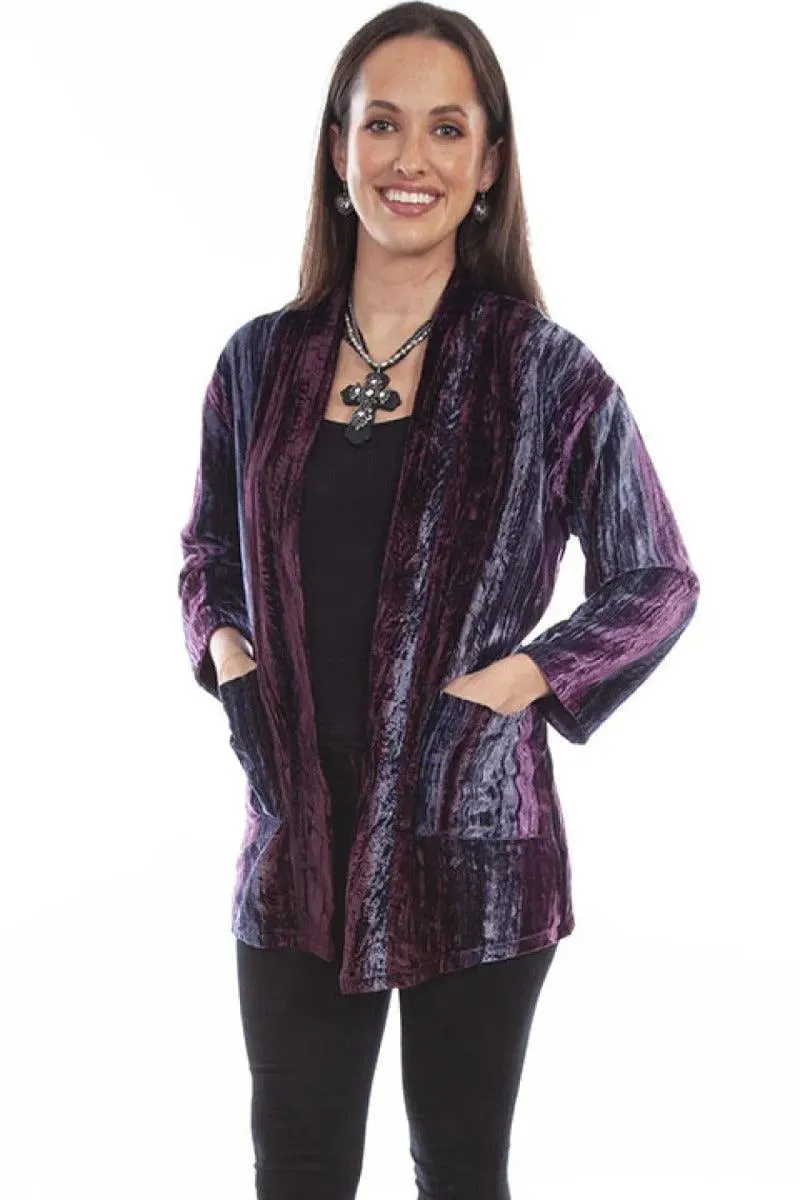 Honey Creek Velvet (Plum) - Women's Cardigan (Closeout)