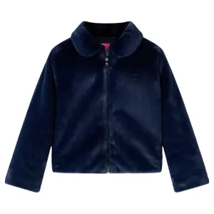 Kids' Faux Fur Coat - Navy, Size 92 (1.5-2 Years) | Warm & Stylish Children's Outerwear