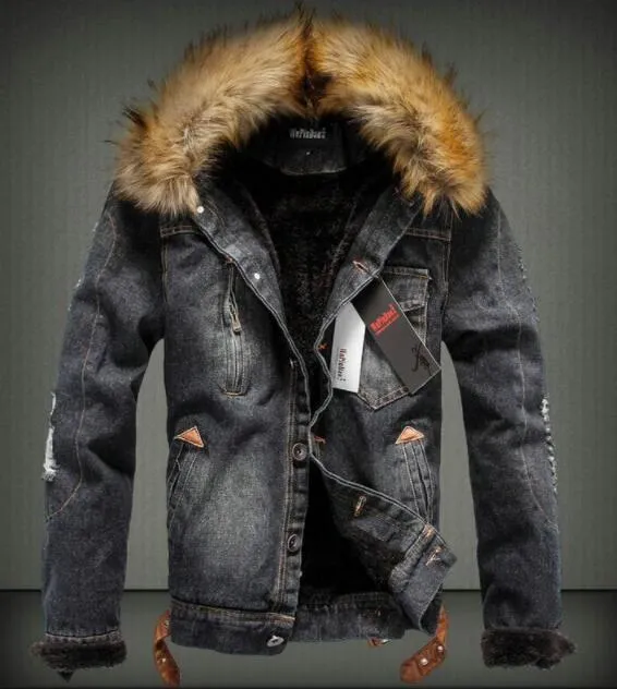 Men Thick Style Jeans Jacket Coat