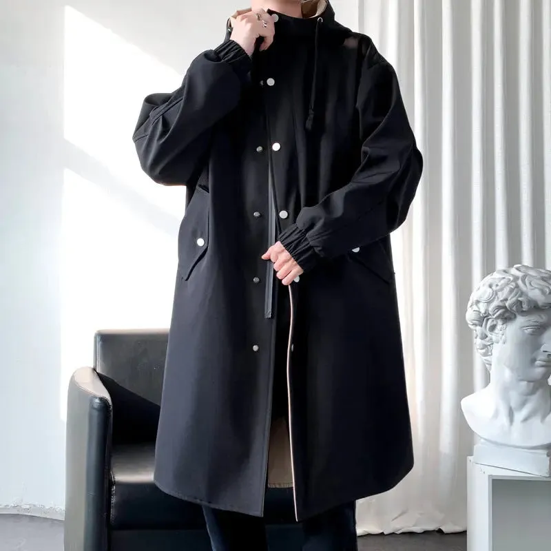 Men's British Style Coat Cloak Mid-length jacket