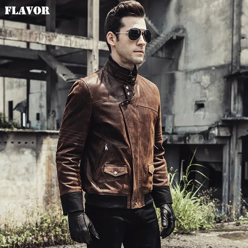 Men's Leather Motorcycle Jacket