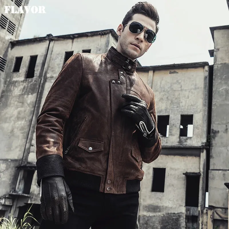 Men's Leather Motorcycle Jacket