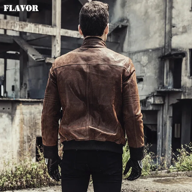 Men's Leather Motorcycle Jacket