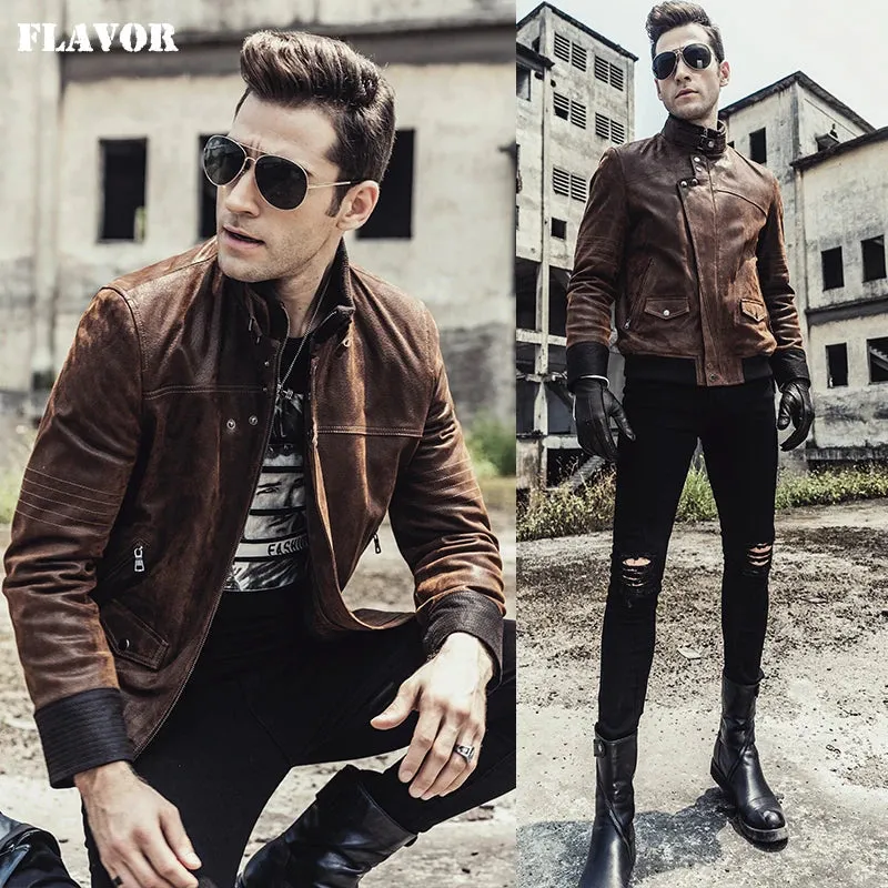 Men's Leather Motorcycle Jacket