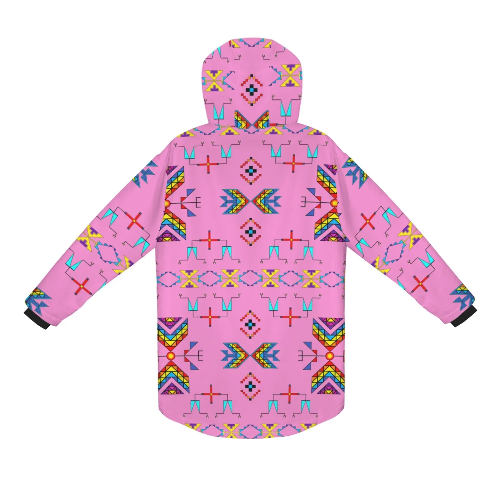 Rainbow Chief Rainbow Blush Unisex Sherpa Lined Hooded Coat