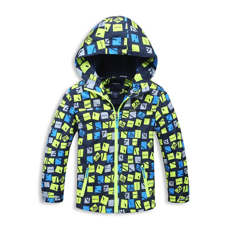 Spring and Fall Hooded Rain, Wind Jacket for Kids - Free Shipping to N.A.