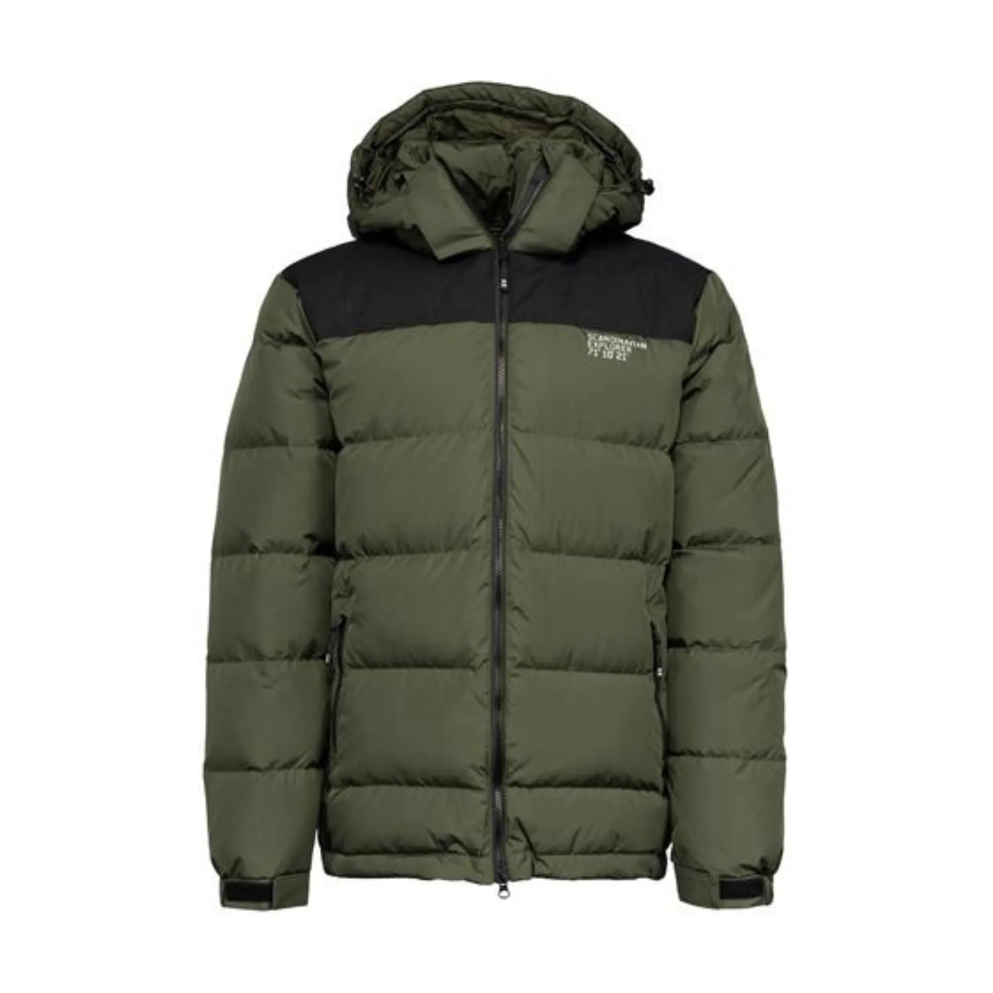 Ultra Thick Down Jacket Unisex - Green & Black