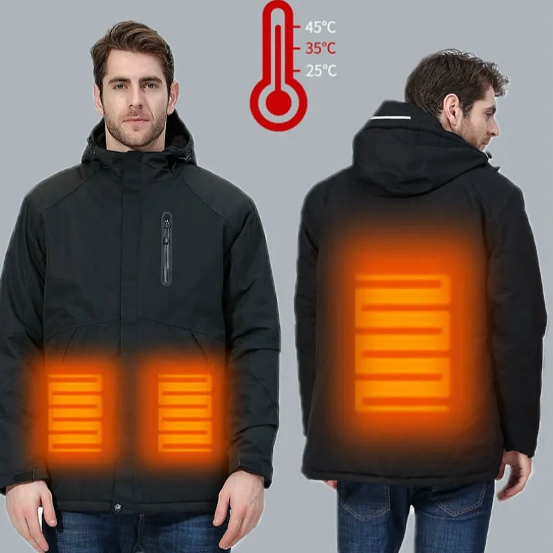 USB Heated Waterproof Jacket for Men Women