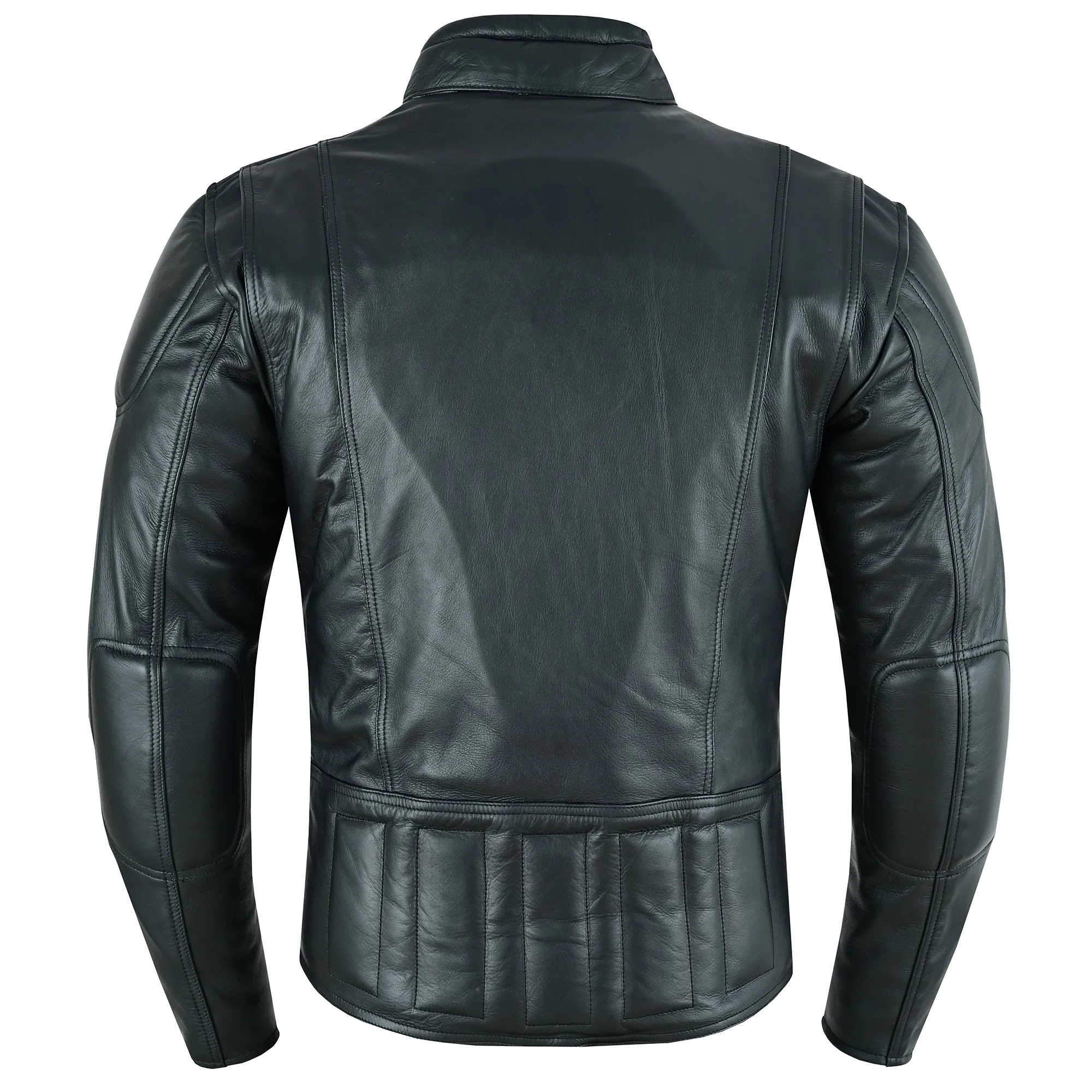 Warrior Gears® Mens Double Zipper Nappa Cowhide Real Leather Motorcycle Jacket | Premium CE Armoured Bikers Jacket (Copy)