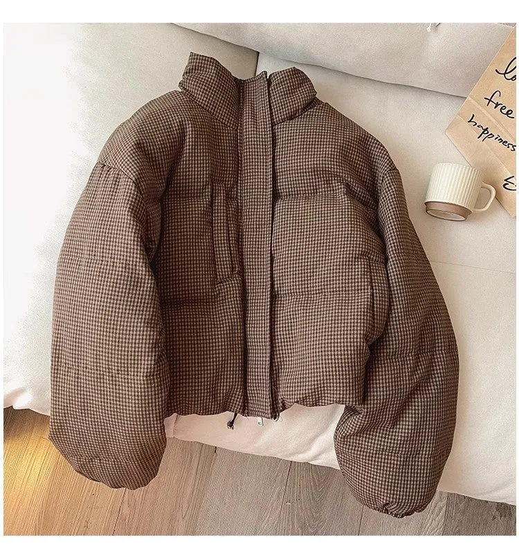 Winter plaid jacket for women new jacket     S4926