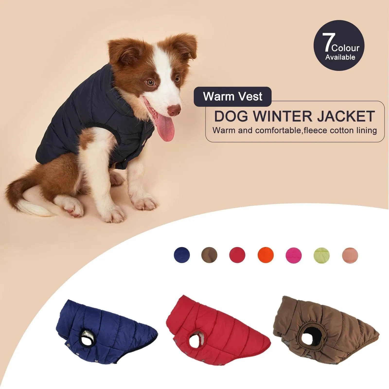 Winter Pup Warmer: Cozy Fleece Dog Jacket for Cold Weather Styling