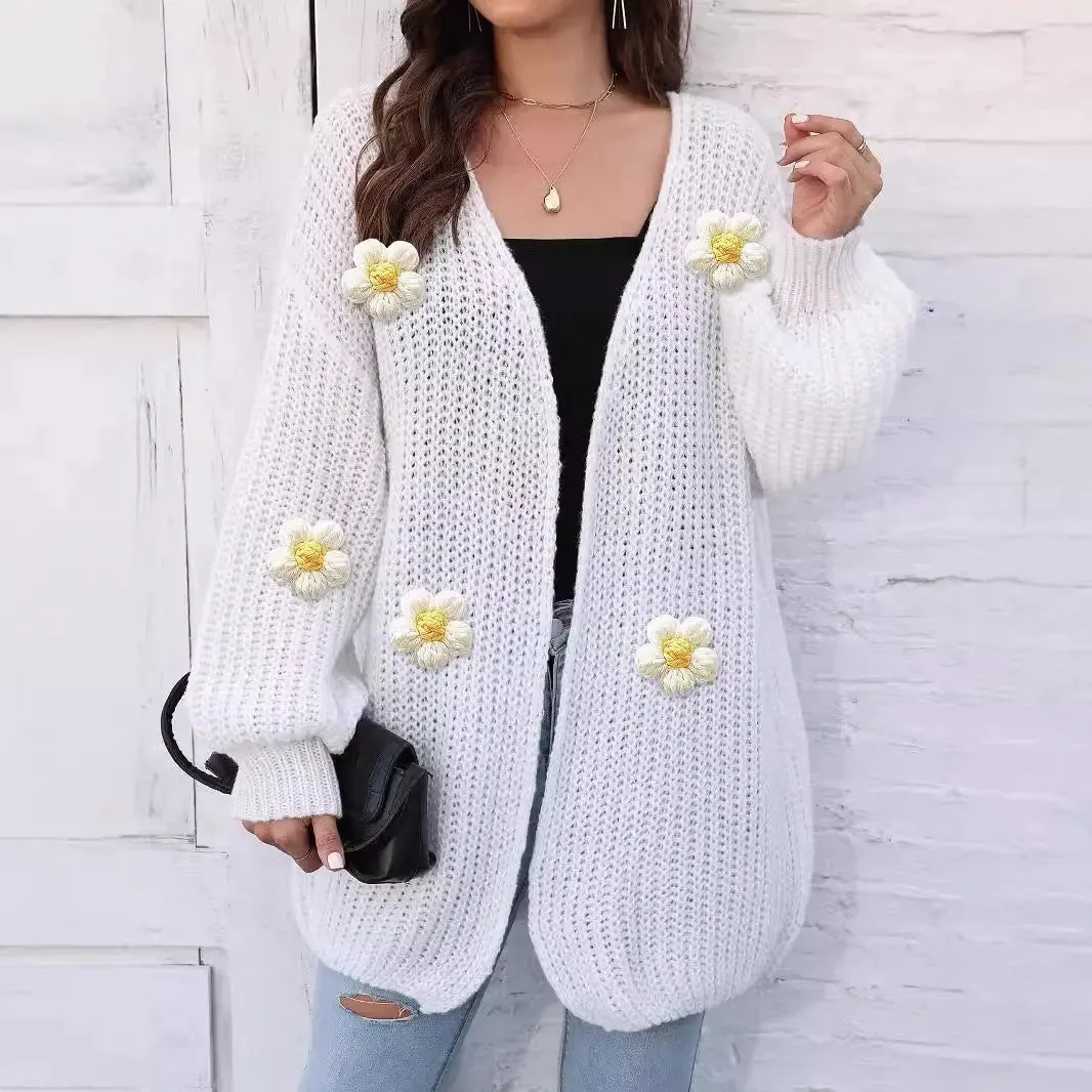 Women's Thick Woven Cardigan Coat