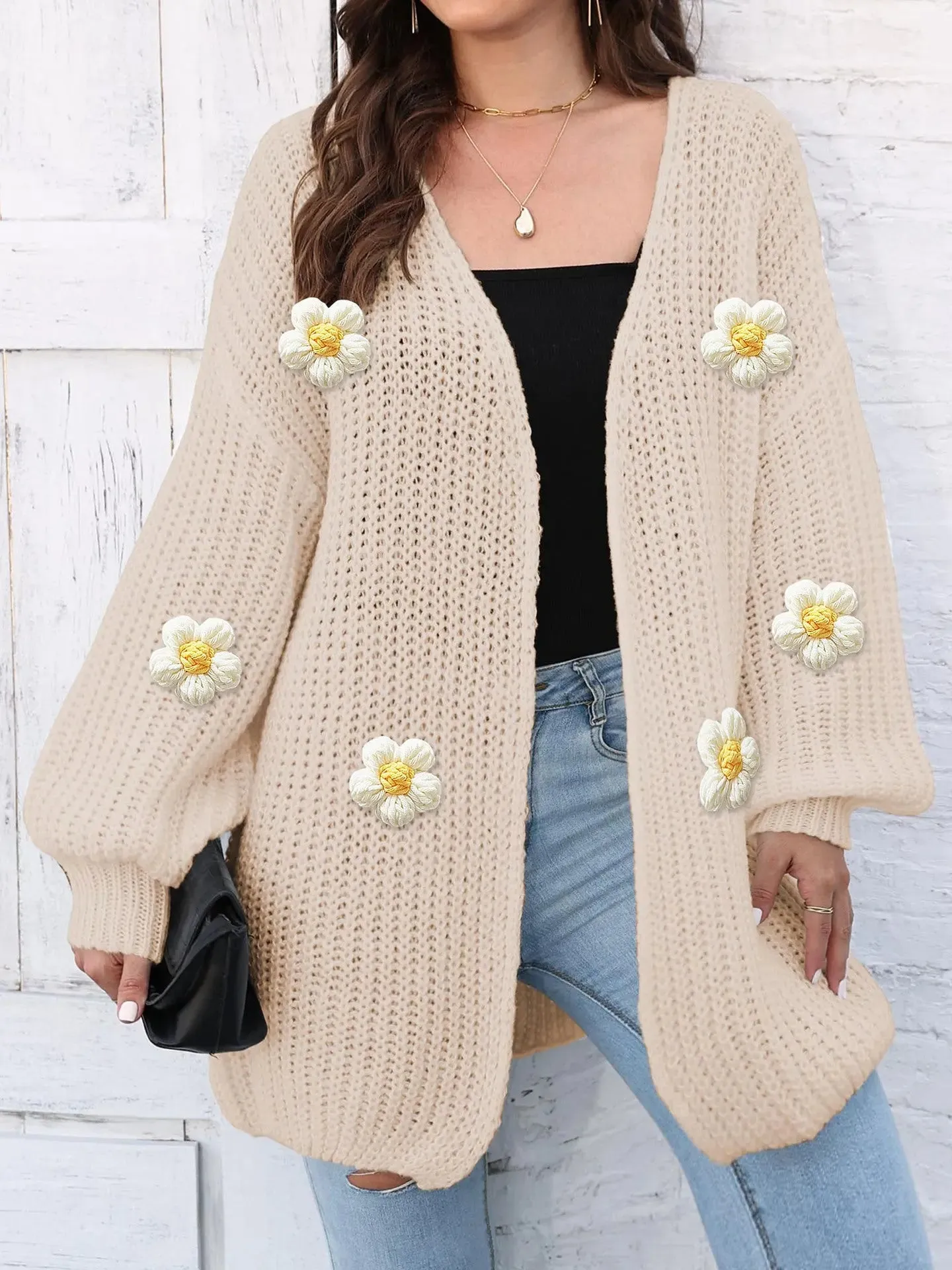 Women's Thick Woven Cardigan Coat