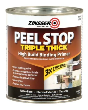 Zinsser 260925 Triple-Thick Primer, Flat/Matte, White, 1 qt :QUART: QUANTITY: 1