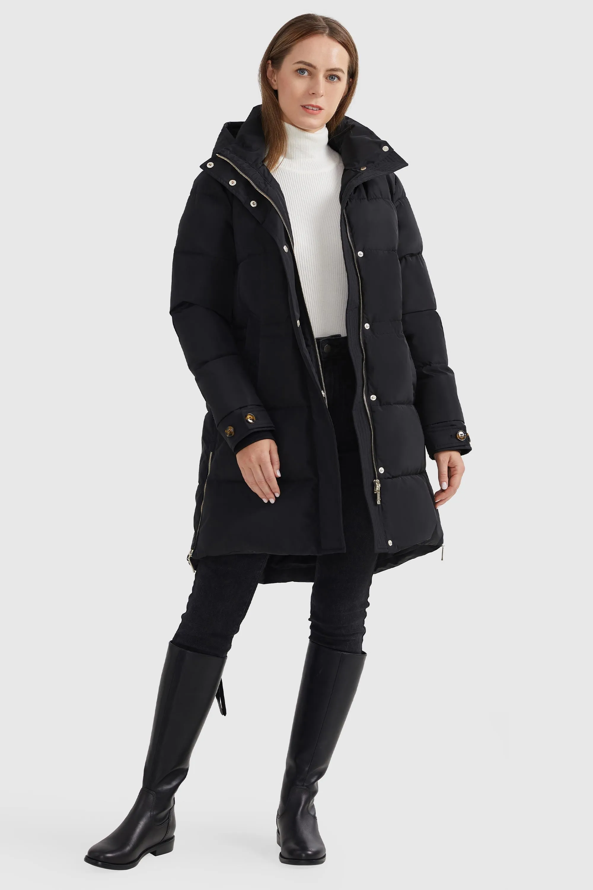 Zipper Winter Thickened Puffer Coat