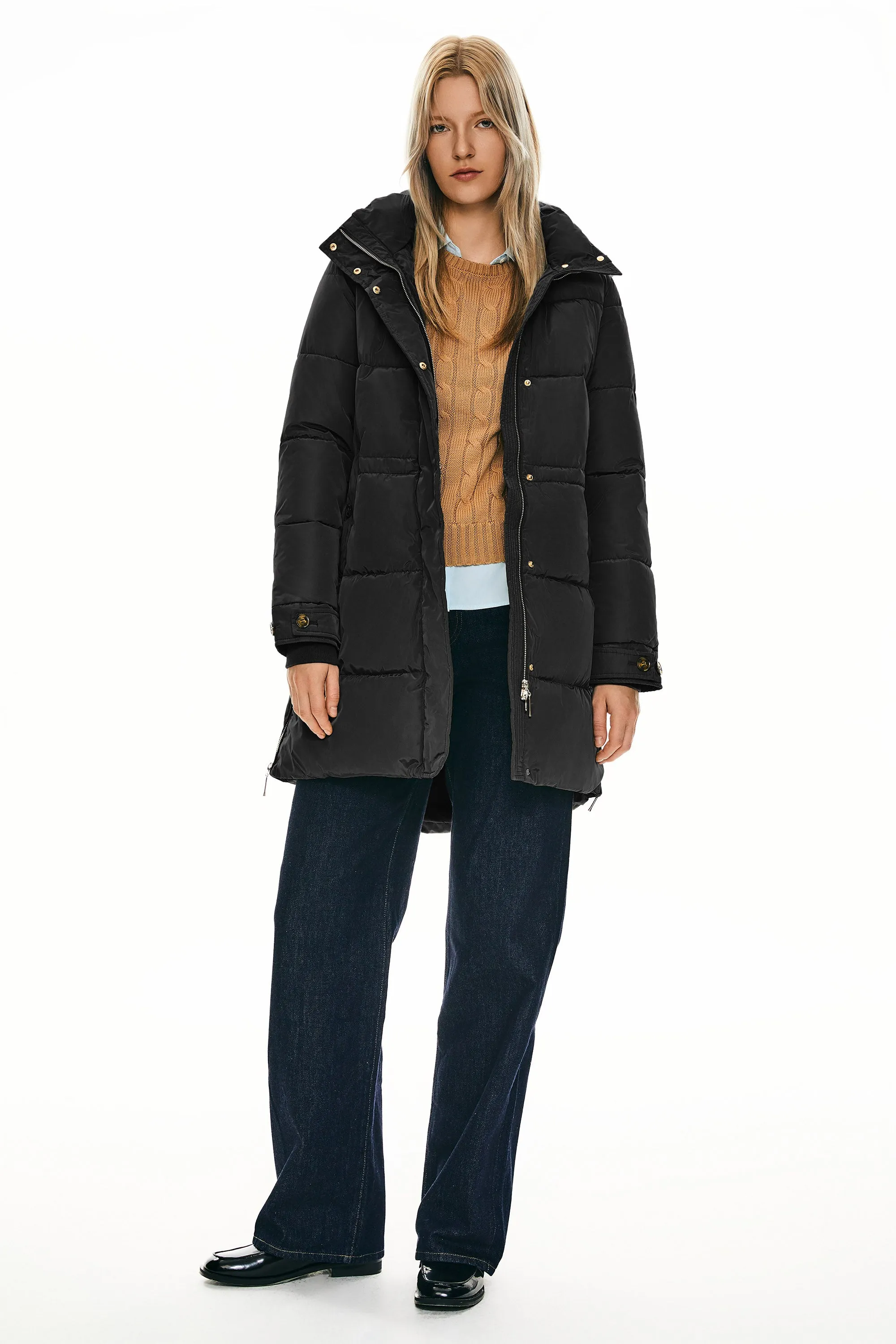 Zipper Winter Thickened Puffer Coat