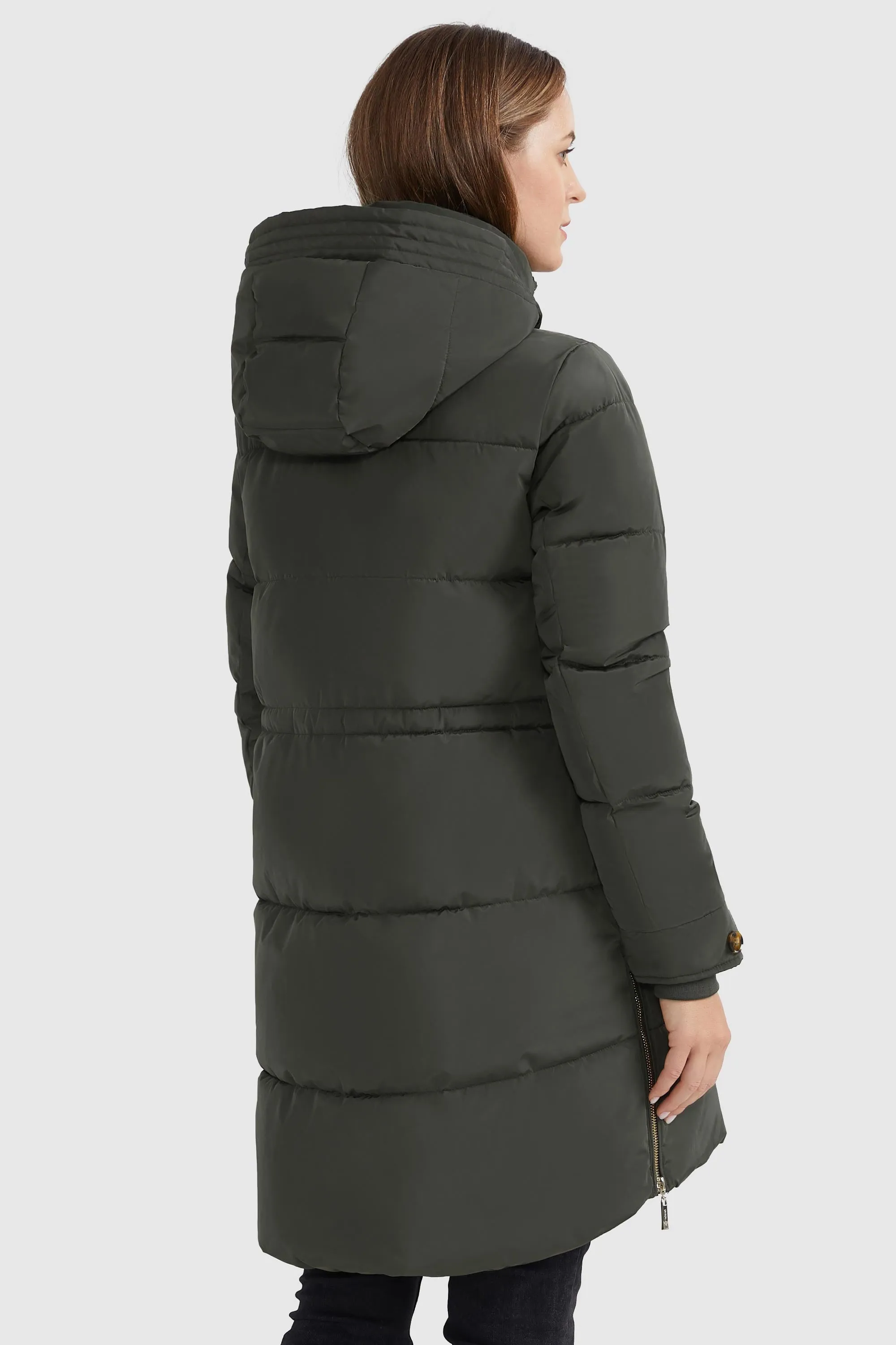 Zipper Winter Thickened Puffer Coat